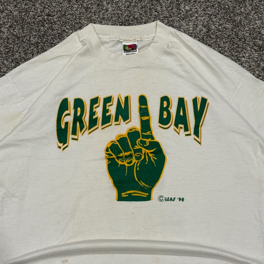 Vintage 1998 Green Bay Buck The Broncos T-Shirt Fruit of the Loom Mens XL 90s